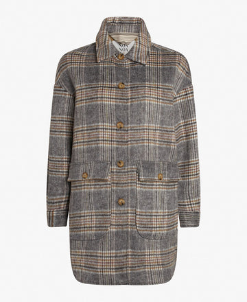 CHECKED WOOL HEAVY OUTERWEAR